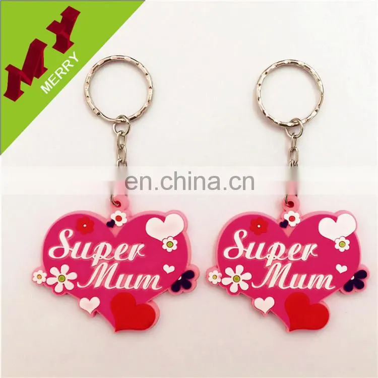 Guangzhou manufacturer cheap custom rubber keychain