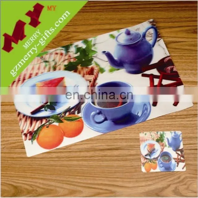 Colorful printing pp table placemat / pvc placemat