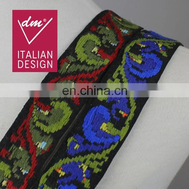 Hot sale jacquard ethnic ribbon trim for clothes