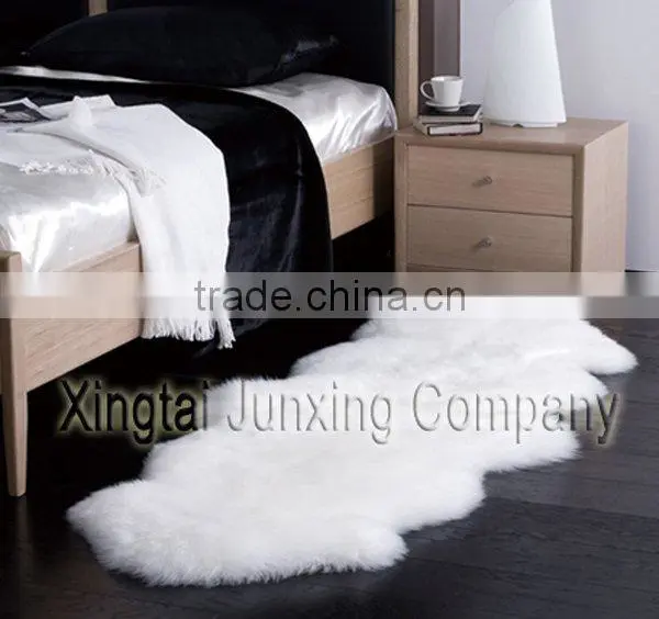 hot sale sheepskin fur trim rug