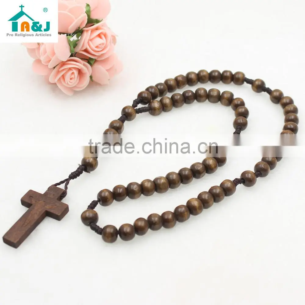 Eco-Friendly Material children's wood rosary Factory wholesale