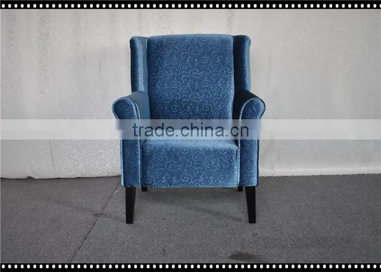 Hotel single sofa chair/armchair with ottoman with stool