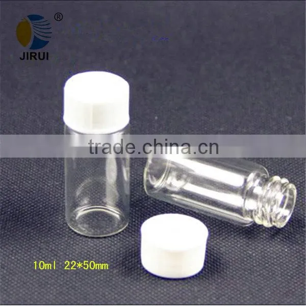 Clear Glass Tubular Vials With Caps ;small mini chemical glass bottle