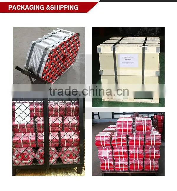 overhead trolley conveyor with rubber lagging pulley and gear box