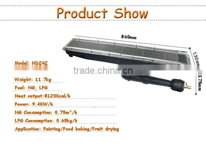 Infrared Burner for Industrial Paint drying booth HD242