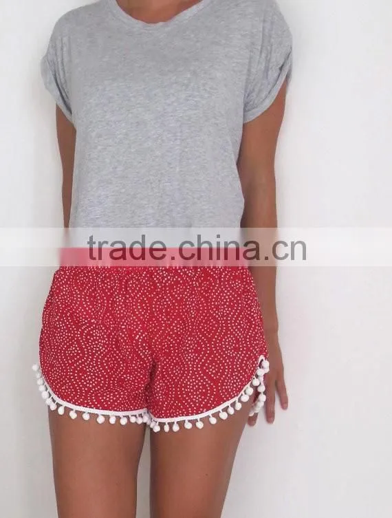 Christmas Pom Pom Shorts