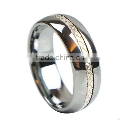 classic small order engravable tungsten cross rings