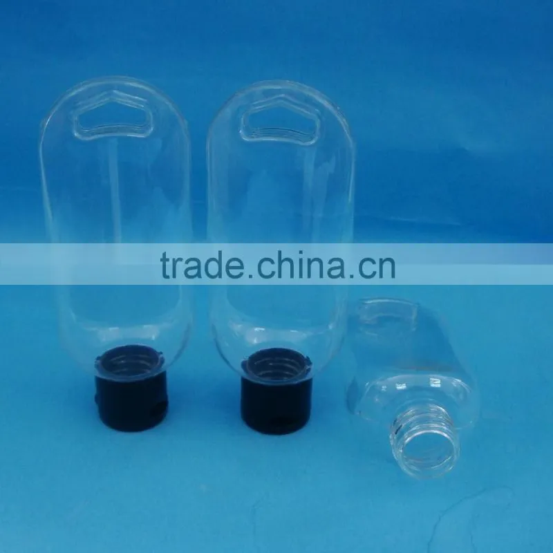 Plastic clear foam bottle with silicone foam pump for personal face washing/ 30mm 43mm closure foam pump