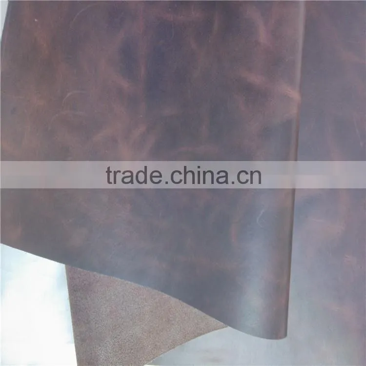 Pull up cow car leather for wholesale