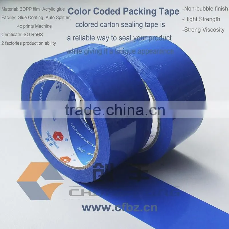 BOPP Blue Color adhesive packing tape