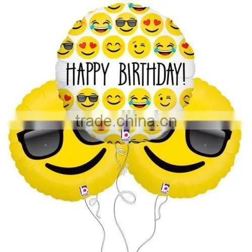 High quality emoji balloon, foil/aluminum balloon, helium foil letter balloon emoji balloon