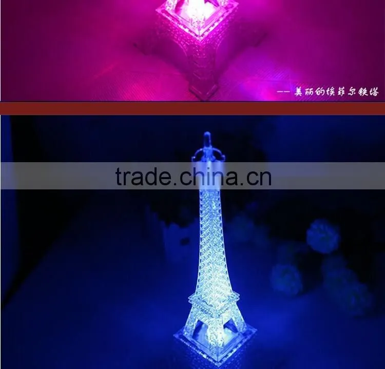 Indoor Decoration Light Romantic Eiffel Tower Led Night Lights Party Decoration