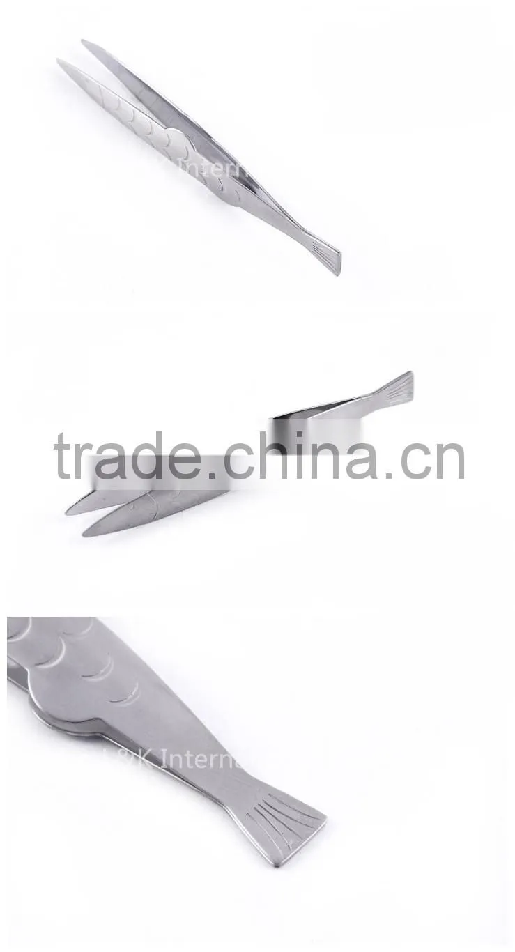 Multi-function stainless steel clip tweezers fishbone pliers pig hair clip/ kitchen gadget