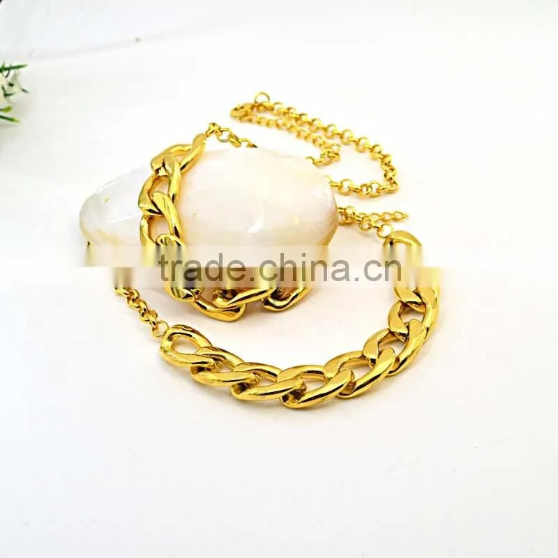 Woman Jewellery 2016 Big Necklace Dubai Gold Jewelry Set