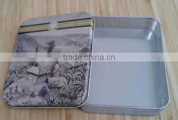 Rectangular Netted Packing Tin Box
