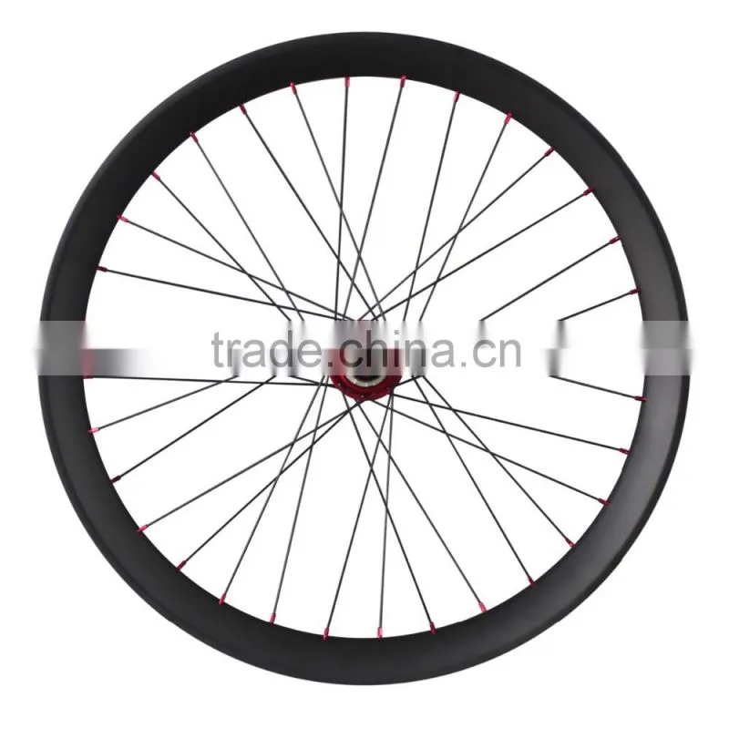 2016 carbon fiber fat bike wheels full carbon 26er fatbike wheel snow beach wheelset FW65