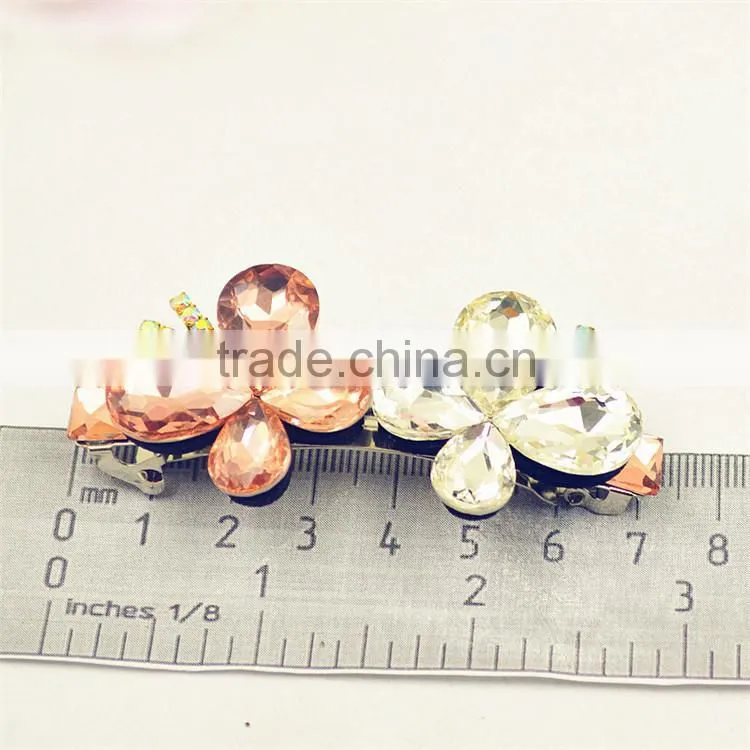 Women Girls Bridal Wedding Crystal Rhinestone Diamante Flower Hair Clip Apparel Accessories Headwear Hair Pin
