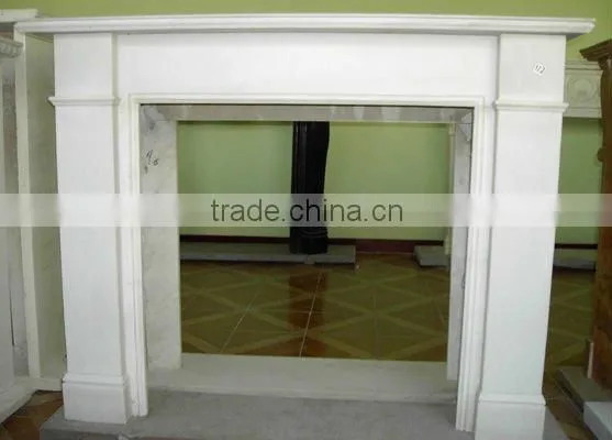 Marble caving fireplace mantel
