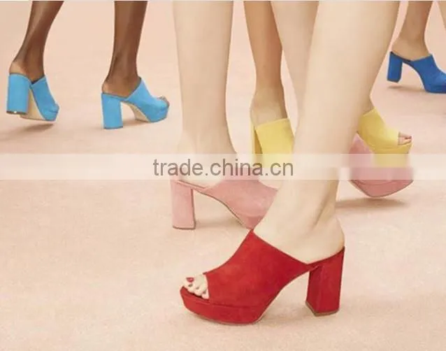 colorful classic ladies cuban chunky heel shoes lady