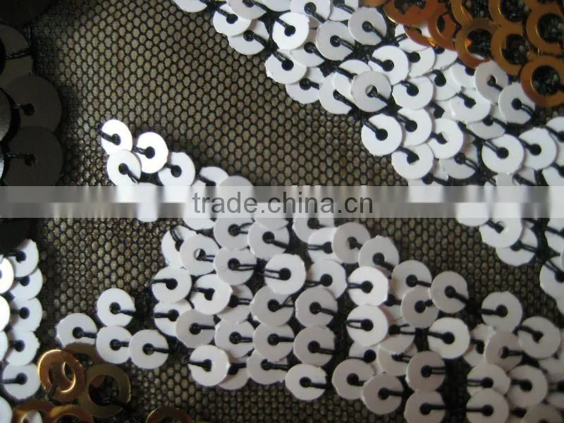 2015 poly fabric sequin mesh fabric textiles