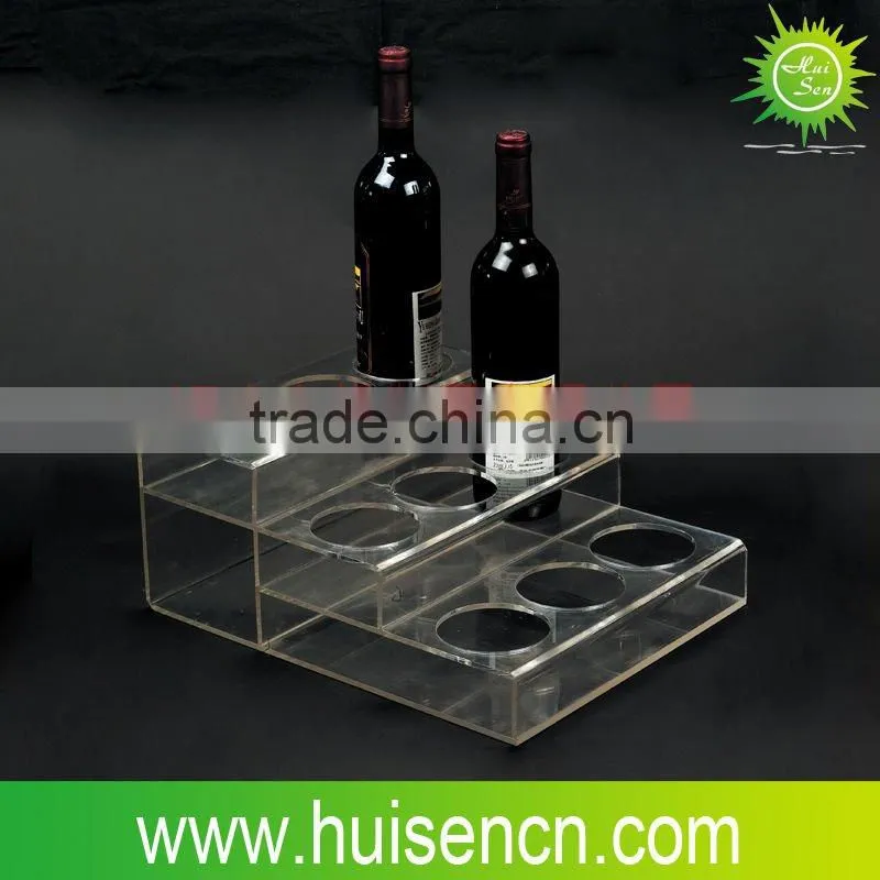 Transparent acrylic wine display stand,wine display holder