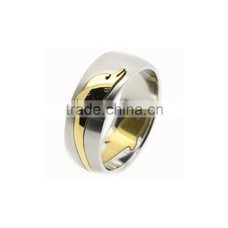 Stainless Steel Wire Cut Gold Plated Animal Rings