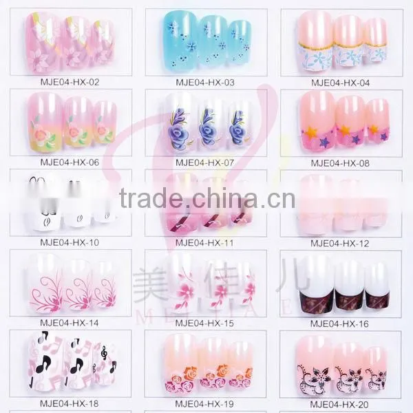 2013 New Design Bowknot French Finger Artificial Nail
