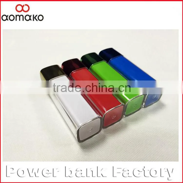 AK-011 High capacity manaul for power bank promotion gift lipstick ROHS Power bank for smartphones