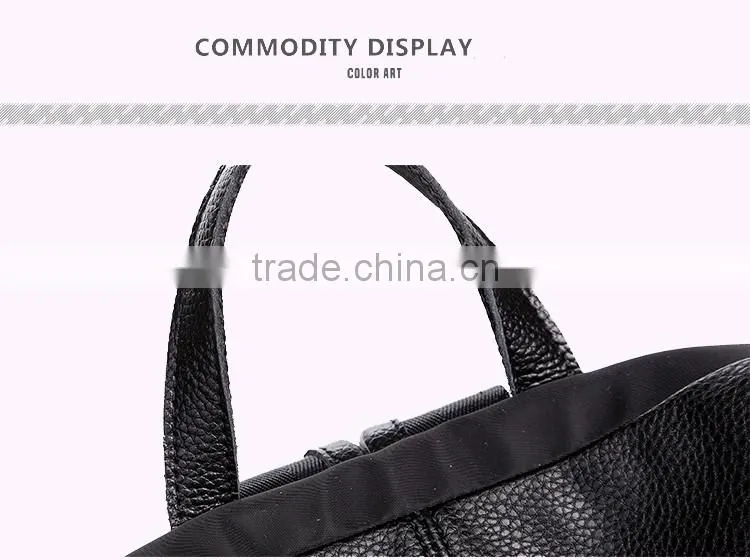 alibaba china supplier leather backpack 2016 high quality fashion women bag black leather backpack