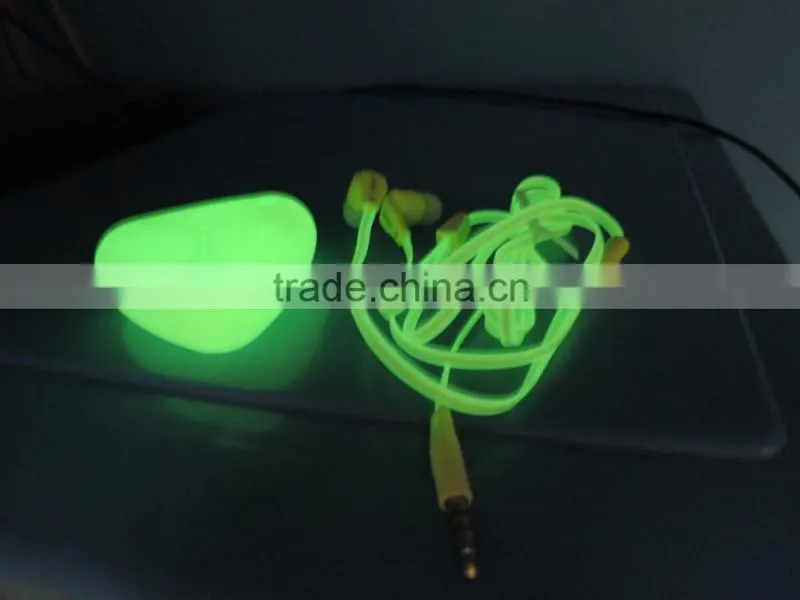 Glow In The Dark Luminous Earphones Glowing Headphones for phone 3.5mm Connectors
