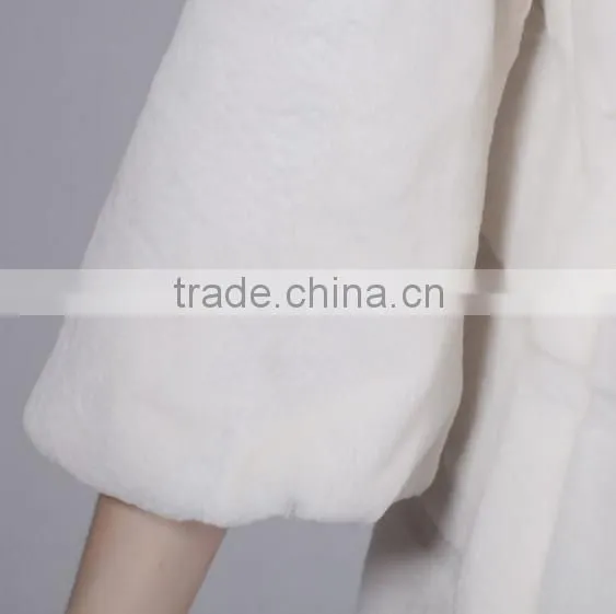 rex14028 New Design real rex rabbit Fur Coat