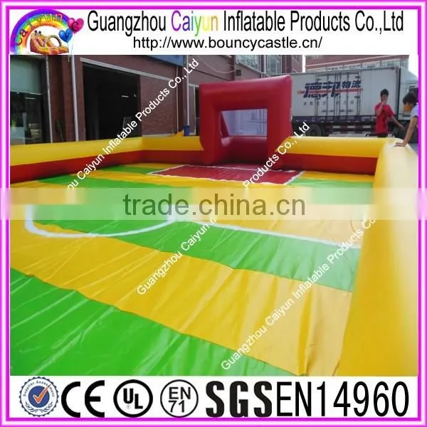 PVC material giant outdoor inflatable football/soccer field,air blower