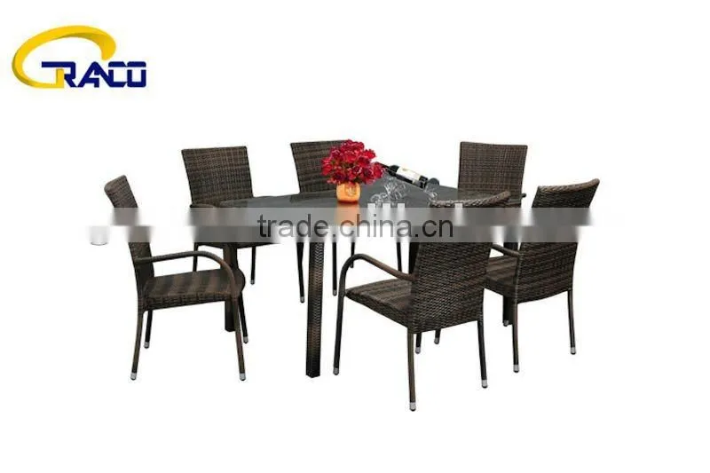 Granco KAL032 contemporary garden rattan dining set