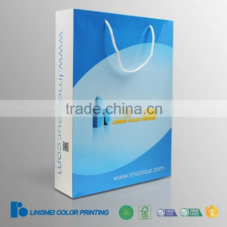 Custom printing luxury shopping paper bag