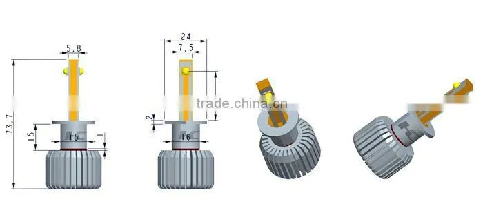 Top Quality High Power Good Light Beam 12v car lights Led For led car light