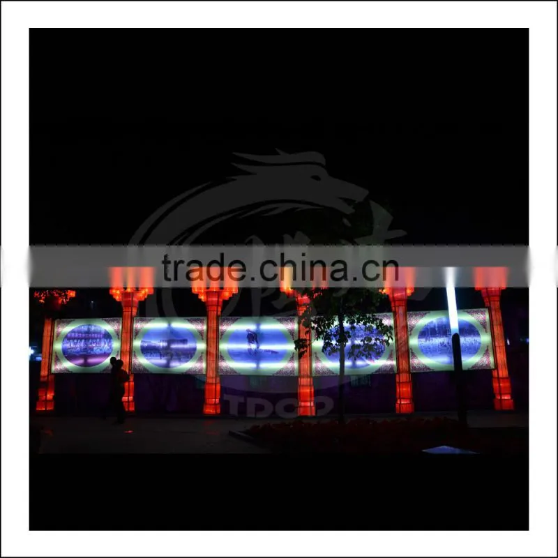traditional silk lantern streetscape