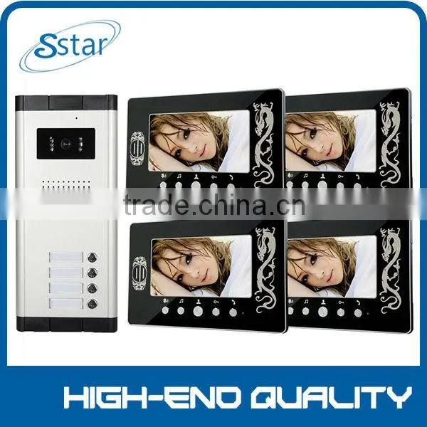Apartment Wired Video Door Phone Entry 6 Unit & 7" TFT LCD Indoor Monitor & Video Intercom System XSL-V7C-520