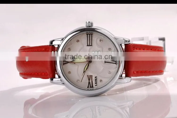 Leather Strap Women Wrist Watch Gift