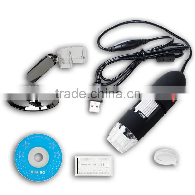 25x - 200x 2MP USB Digital Microscope Endoscope Video Camera Magnifier w/Driver