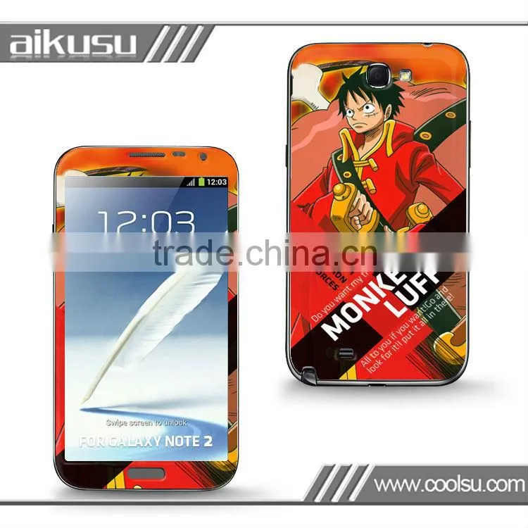 Best quality skin sticker paper for Samsung Note2