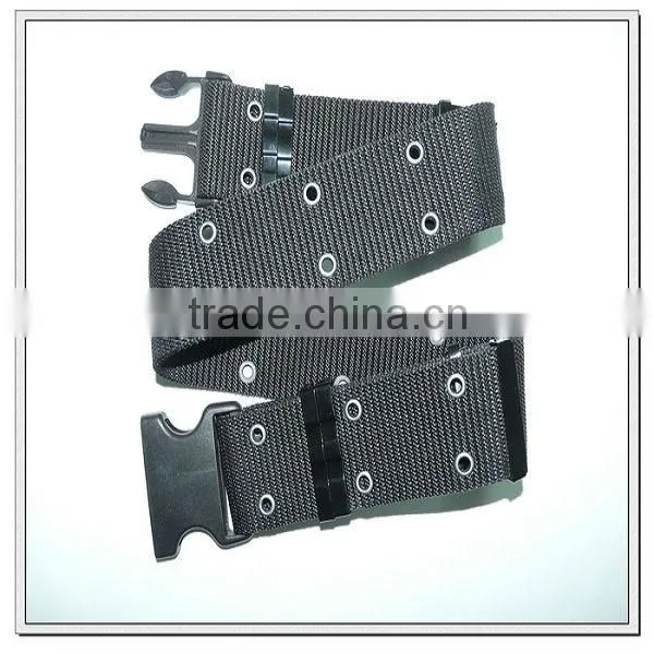 57mm black military trouser belt,men's military canvas belt