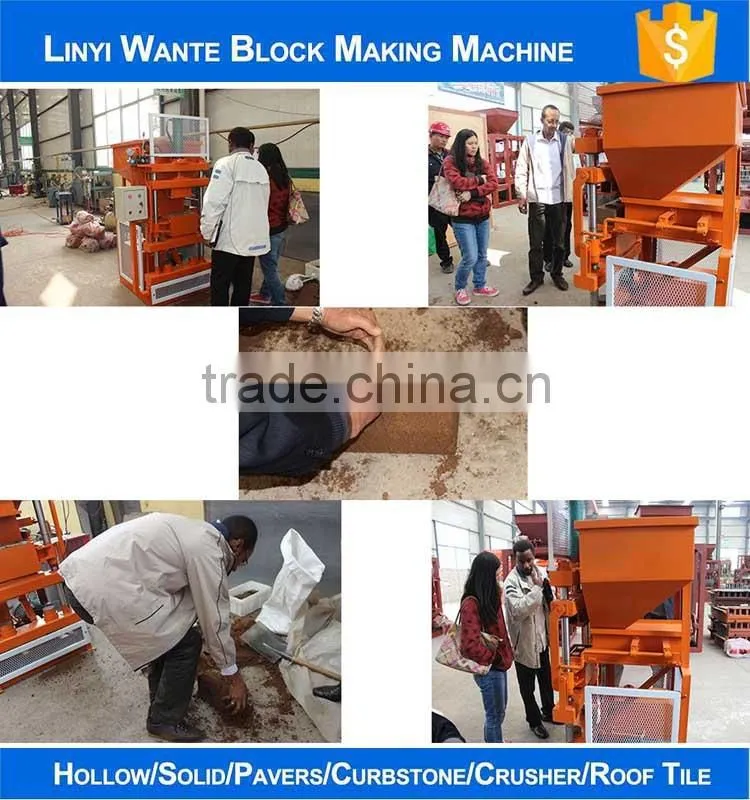 WT1-10 Automatic hydraulic eco interlocking compressed earth block machines in Russia