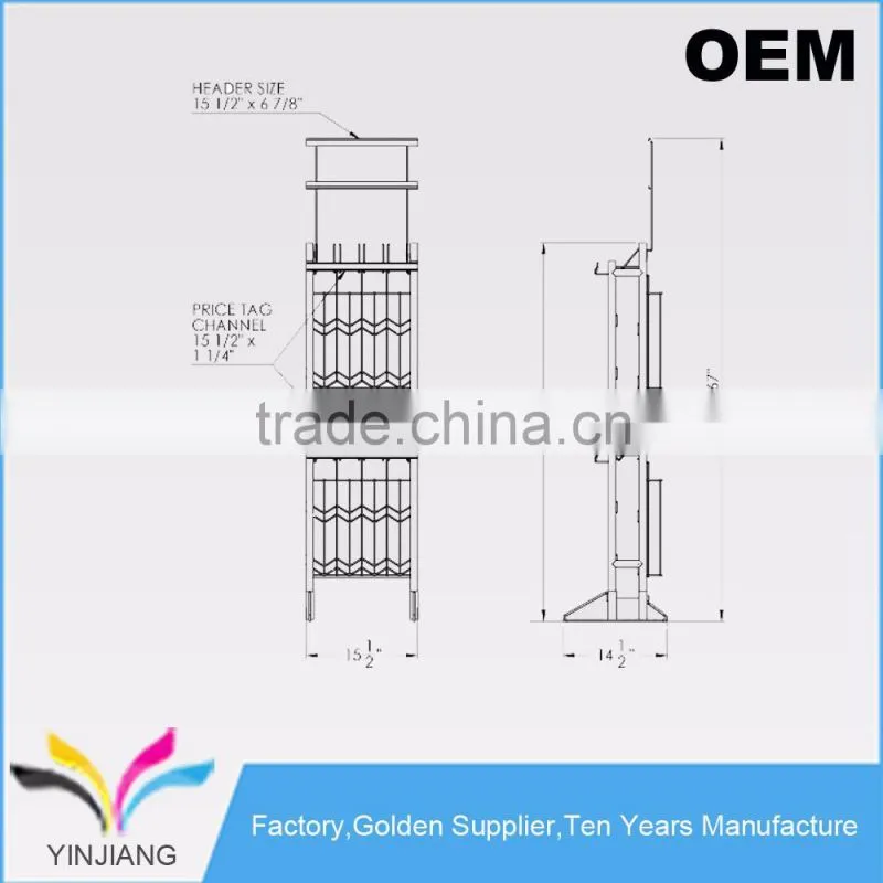 Supermarket Supply Metal Flooring 40 Bottle Wine Tower Stack for Wine Glass Holder