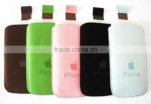 promotion drawsting velvet bag leather pouch