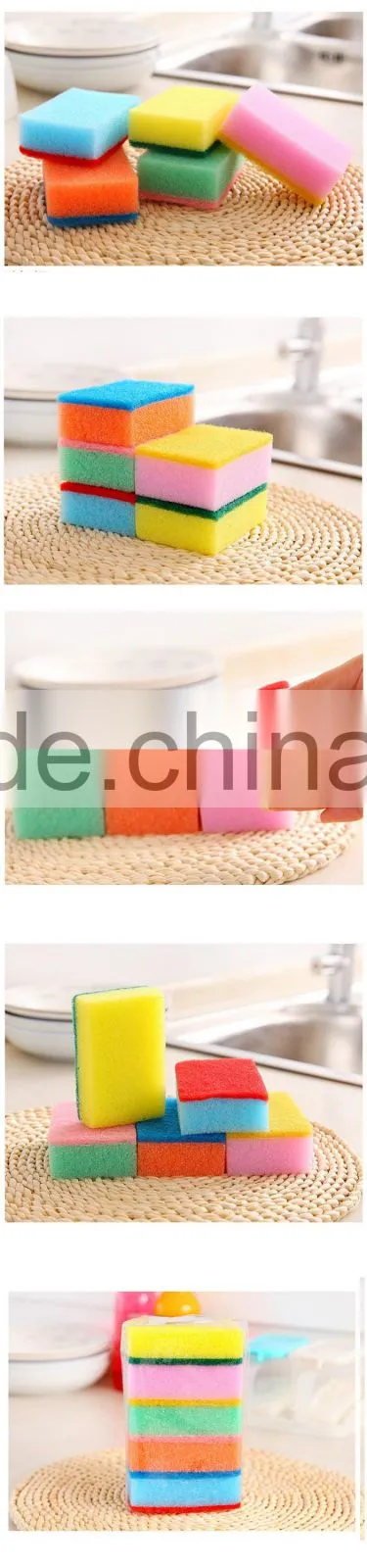 colorful kitchen cleaning sponge,sponge scouring pad,sponge scourer