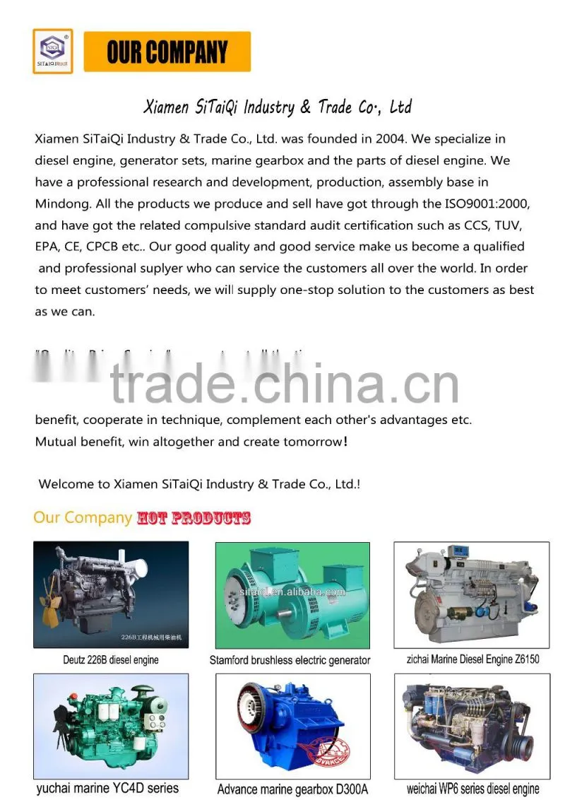 china weichai CW200 marine generator set for sale 320-1500kw