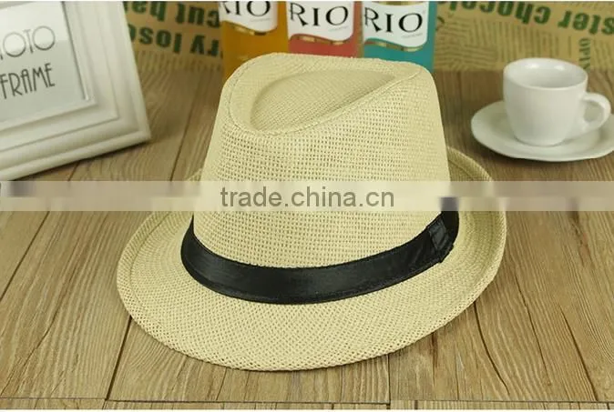 Wholesale Popular Design Custom Band woven Paper Straw Hat