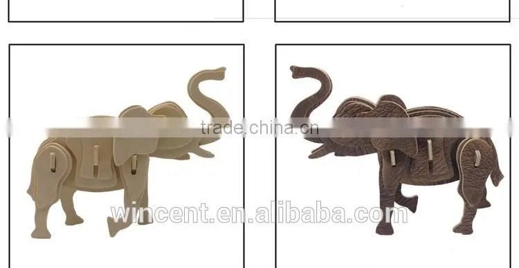 Heat Transfer Printing Giraffe 3D Wooden Puzzle