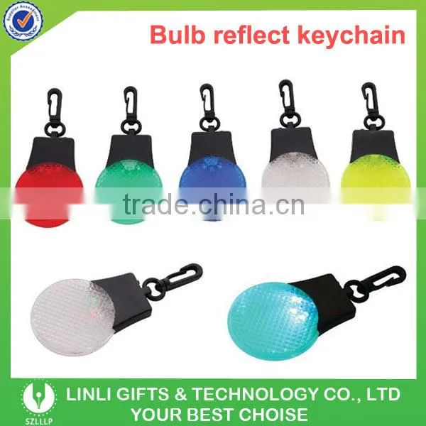 Customized Logo Keychain Reflector Flashing In The Dark