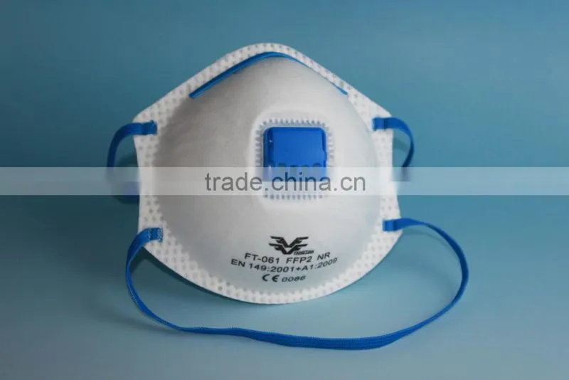 FFP2 V dust mask respirator with CE certificate